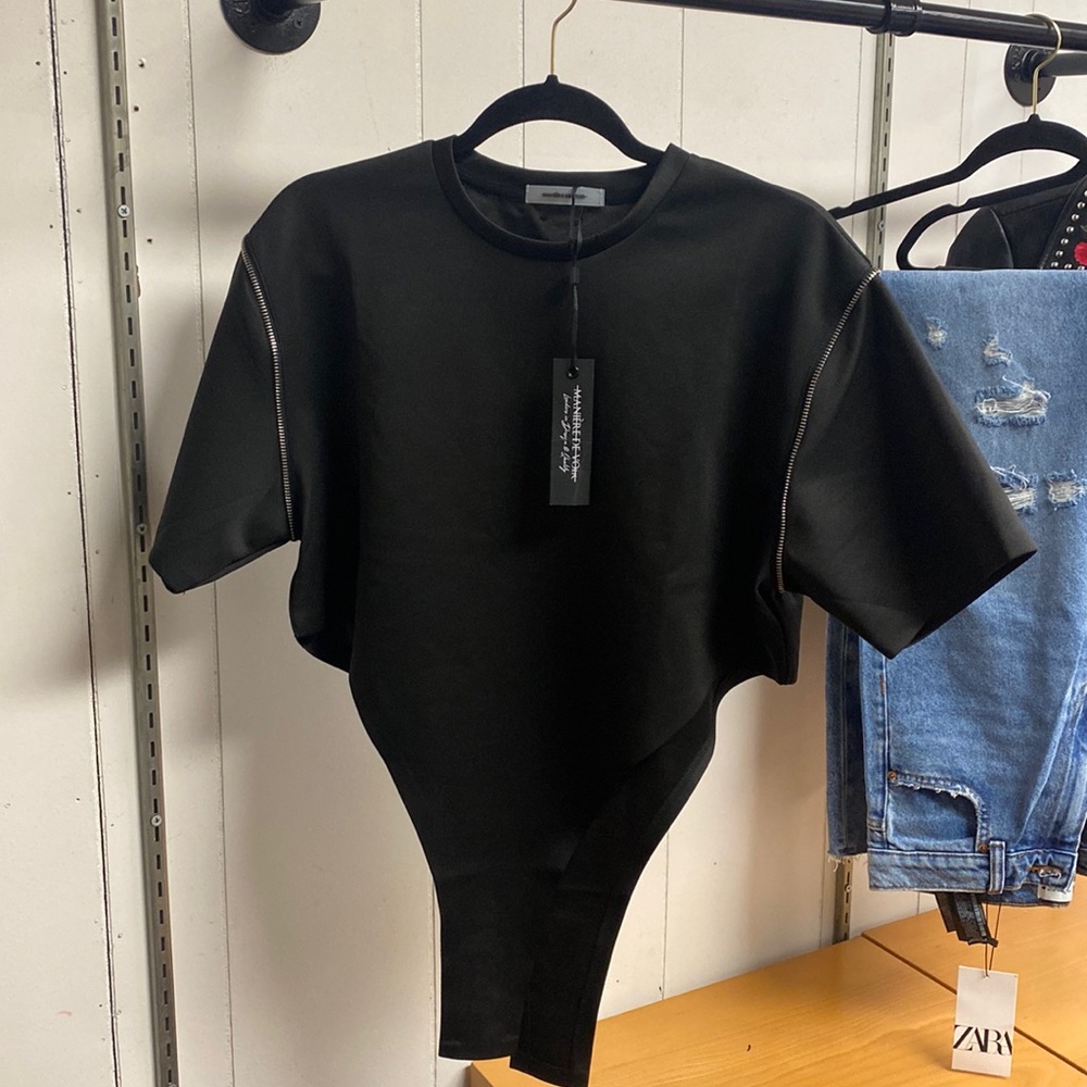 Black dress up or dress down shirt. Stylish